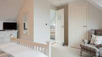 This beautiful room also has a en suite shower-room.