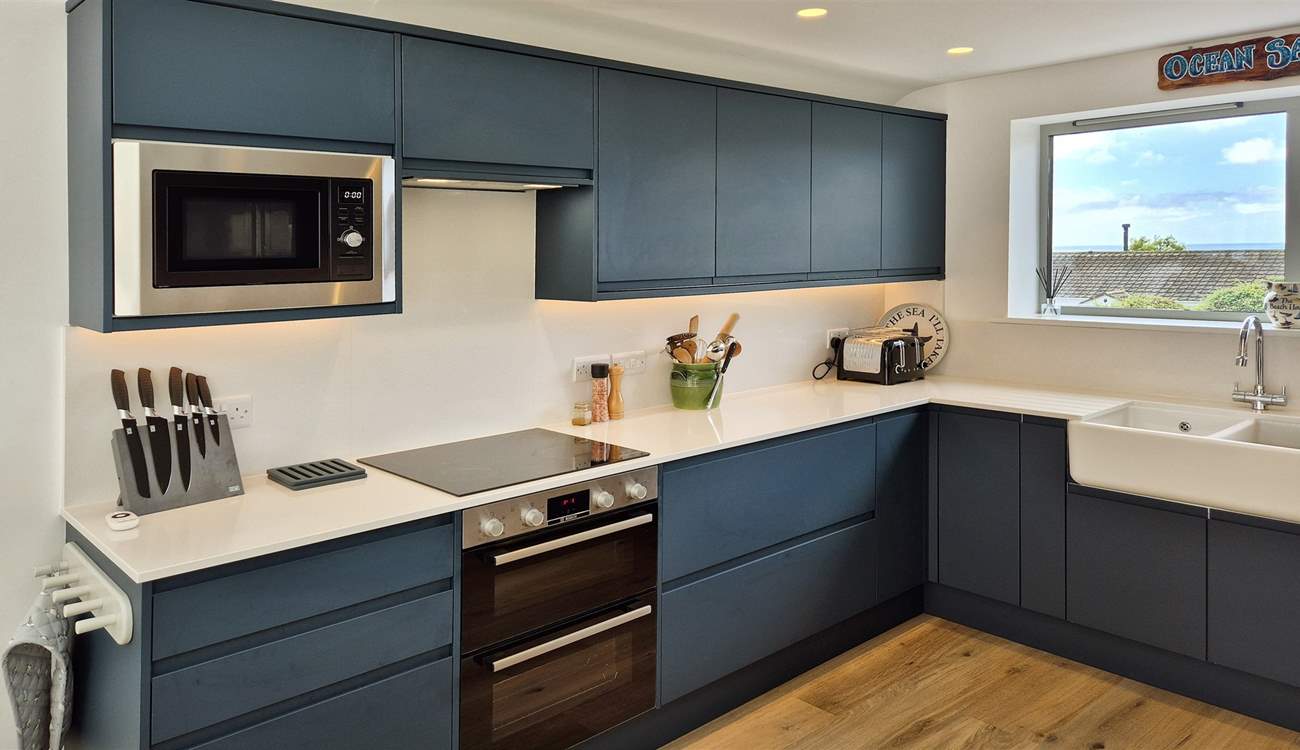 The kitchen has everything you might need for mealtimes.