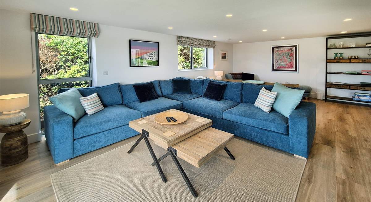 The spacious living area.