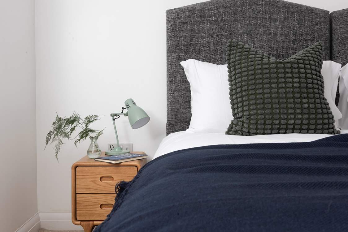 Luxurious linens and sink into cushions.