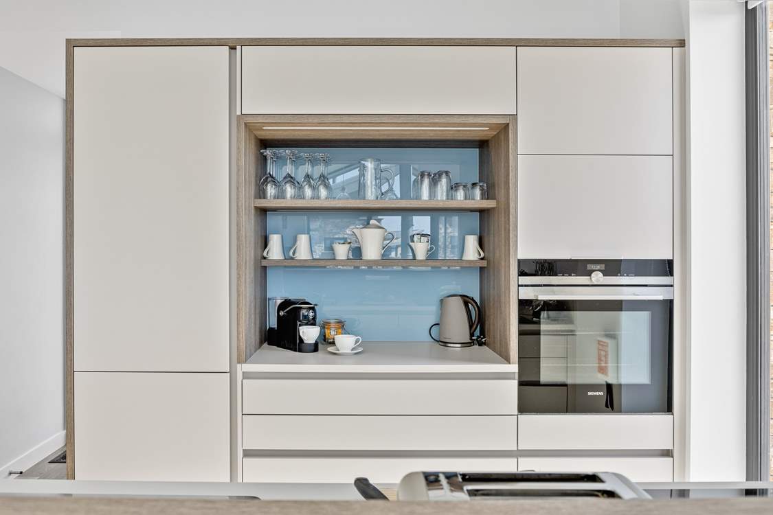 The kitchen is well-equipped including that all-important coffee machine.
