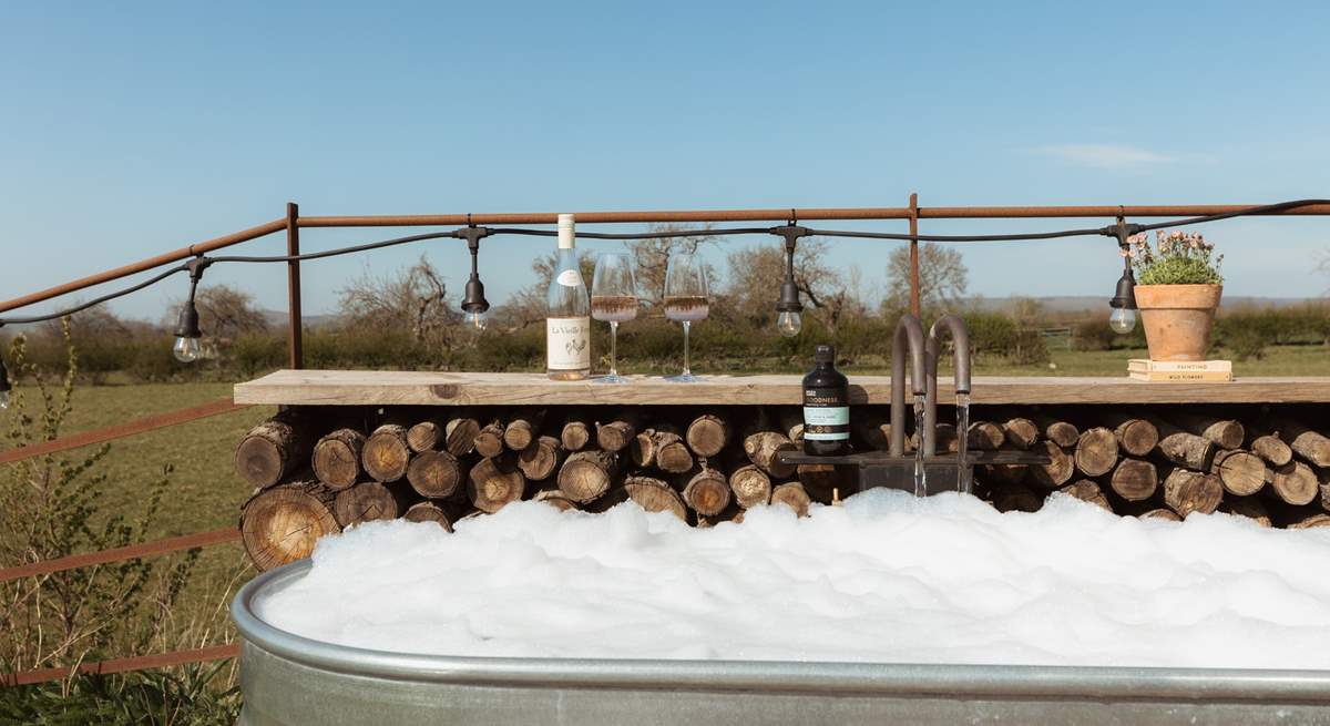 Take a relaxing dip in the outdoor urban bathtub come morning or evening.