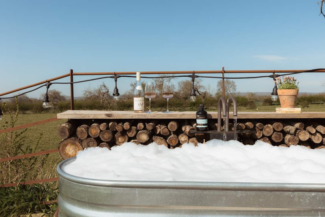 Take a relaxing dip in the outdoor urban bathtub come morning or evening.
