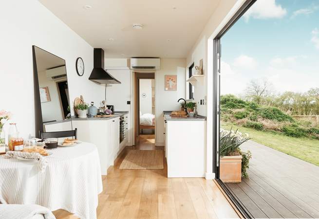 The open plan living space creates a relaxing environment.