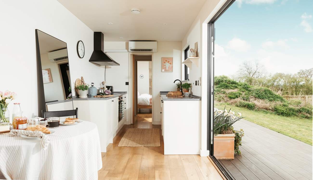 The open plan living space creates a relaxing environment.