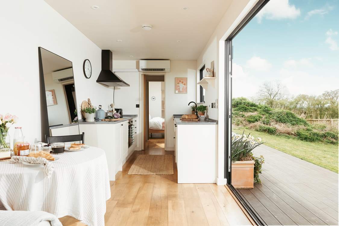 The open plan living space creates a relaxing environment.