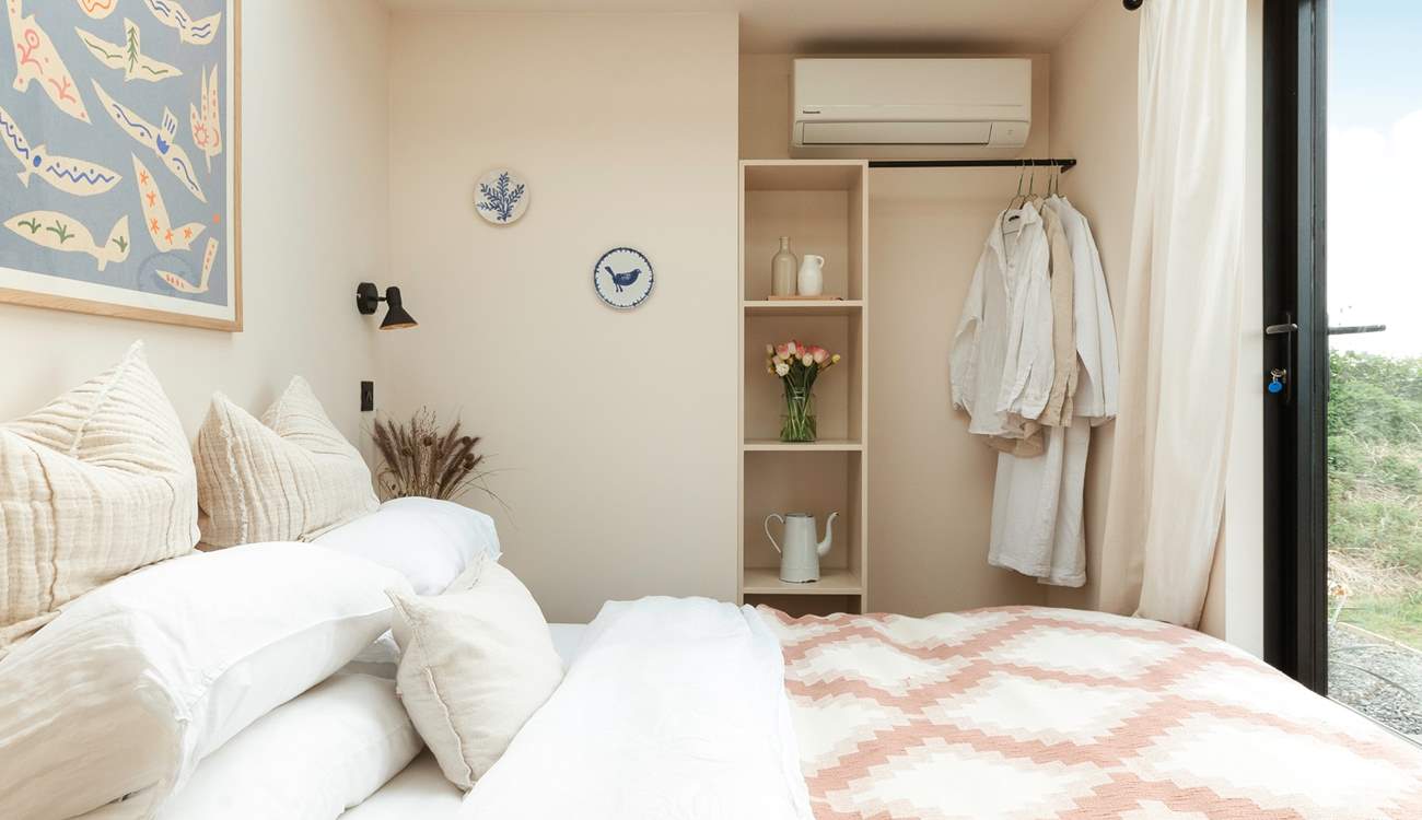 The star-gazing skylight makes those slow mornings in bed even more relaxing. 