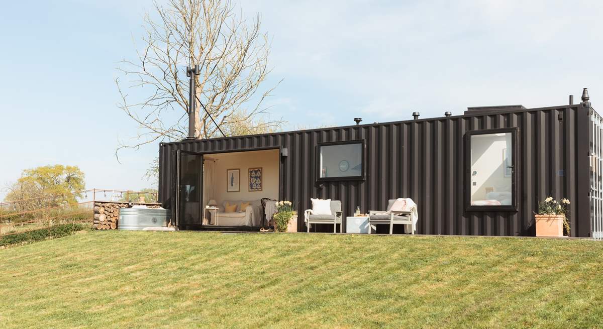 The beautiful Florian - the converted shipping container situated in the heart of Somerset.