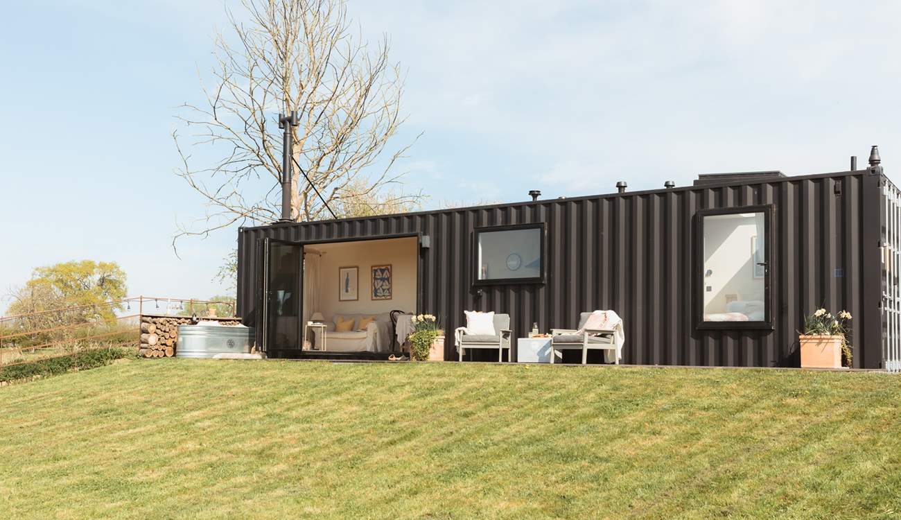 The beautiful Florian - the converted shipping container situated in the heart of Somerset.