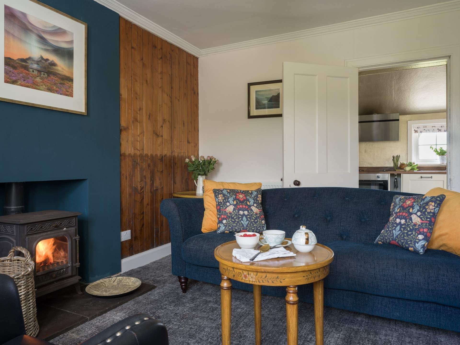 The wood-burner means you are cosy all year round.