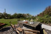 The large garden is a delight.