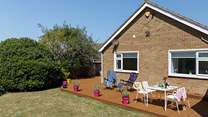 The bedrooms enjoy views into the garden.