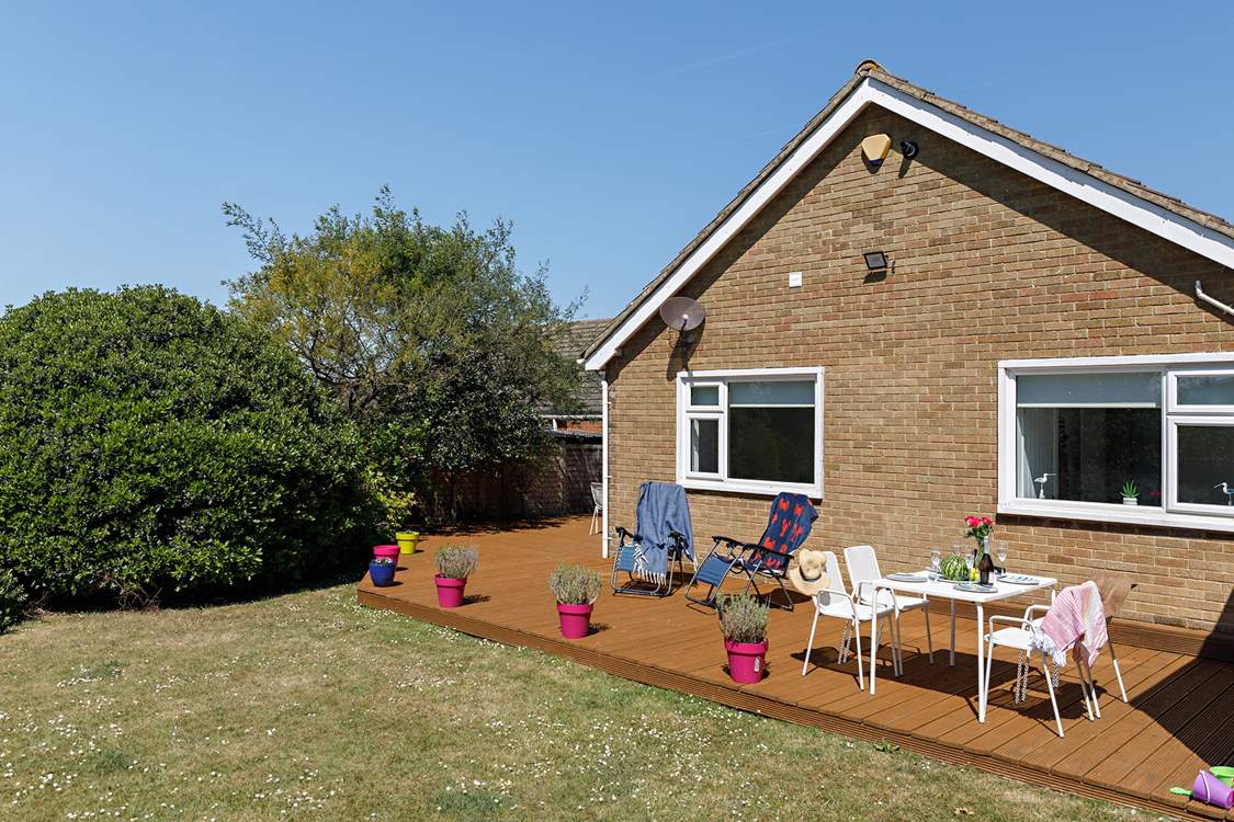 The bedrooms enjoy views into the garden.