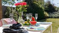 Listen to the birdsong while enjoying a chilled glass of bubbly.