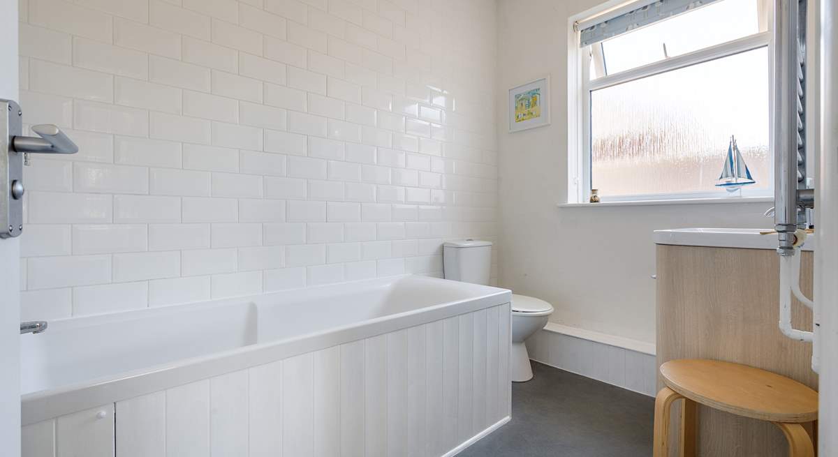 Relax in the tub after a day out exploring.