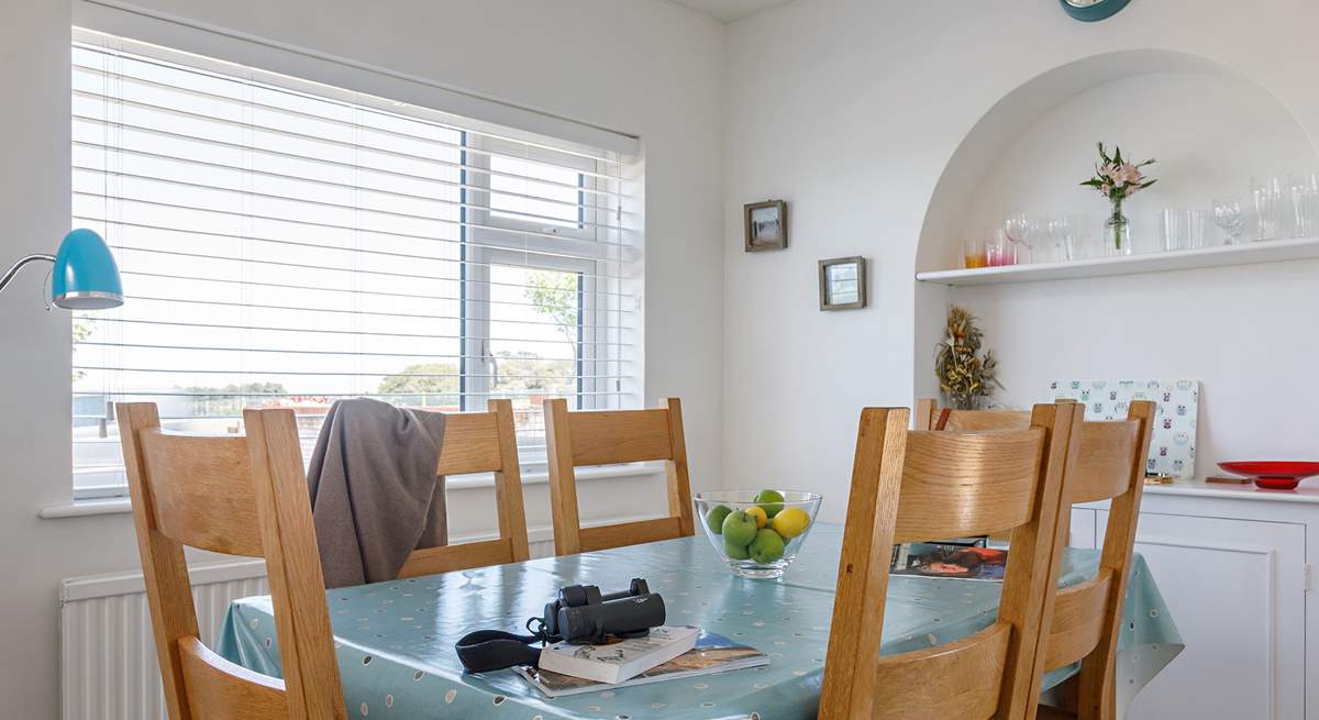 There are views across to the pitch and putt golf course and to the tidal waters beyond.
