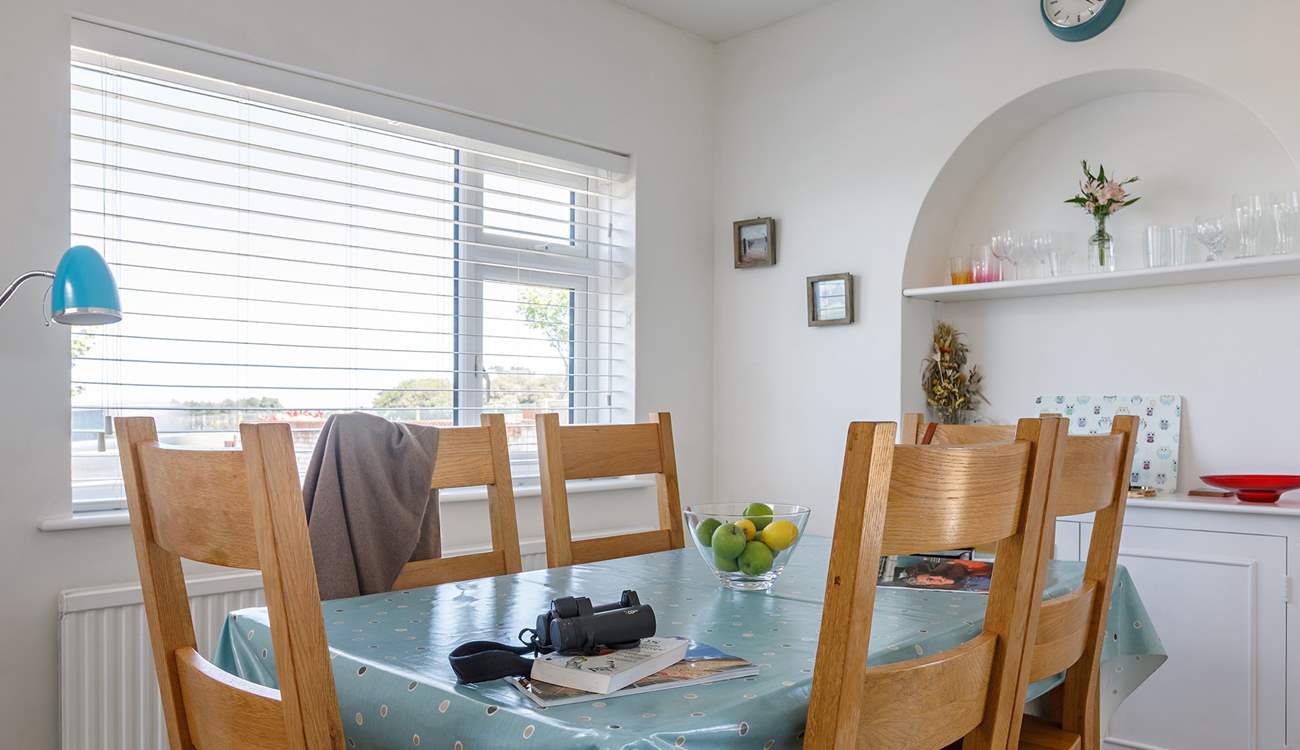 There are views across to the pitch and putt golf course and to the tidal waters beyond.