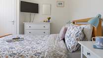 The double bedroom is light and airy.