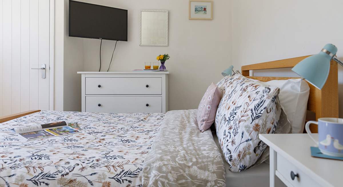 The double bedroom is light and airy.