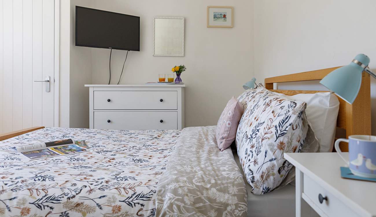 The double bedroom is light and airy.