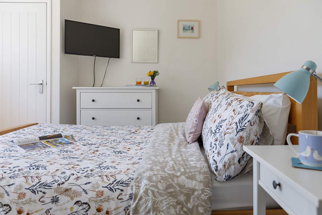The double bedroom is light and airy.