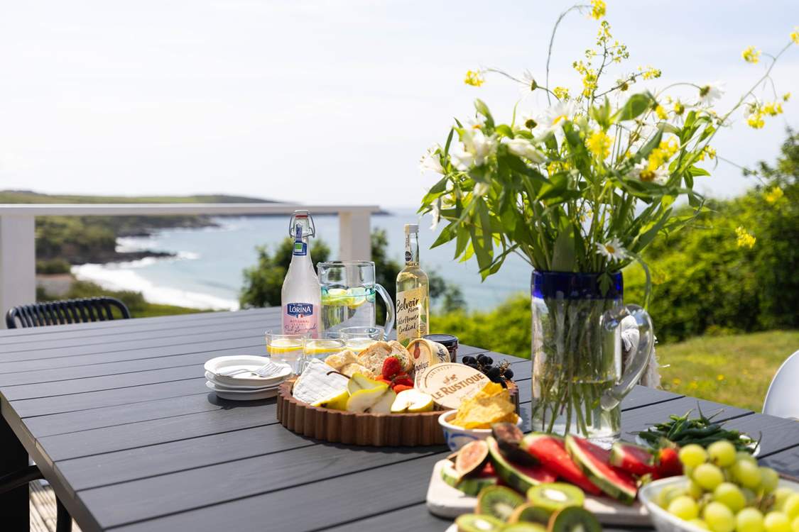 Unwind over lunch on the glorious terrace.