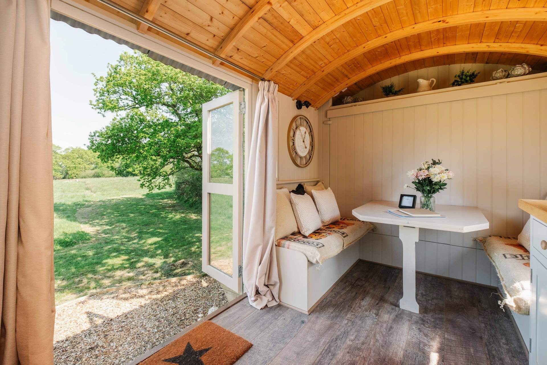 Open the doors and let the light flood in. 