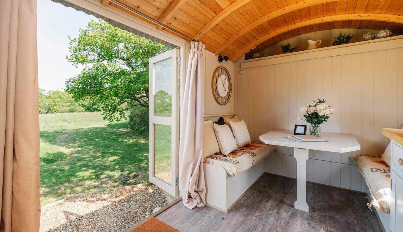 Open the doors and let the light flood in. 