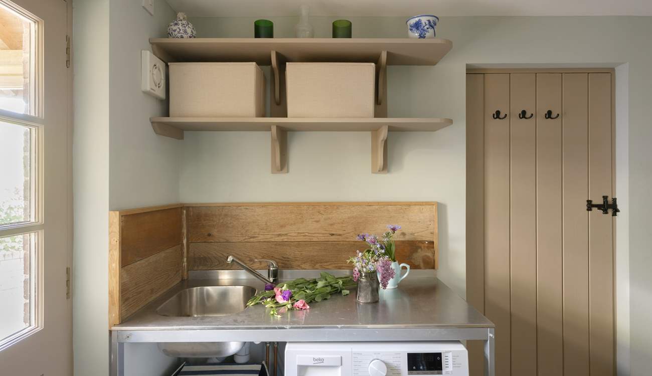 The utility is useful for laundry and drying muddy boots and wet doggies.