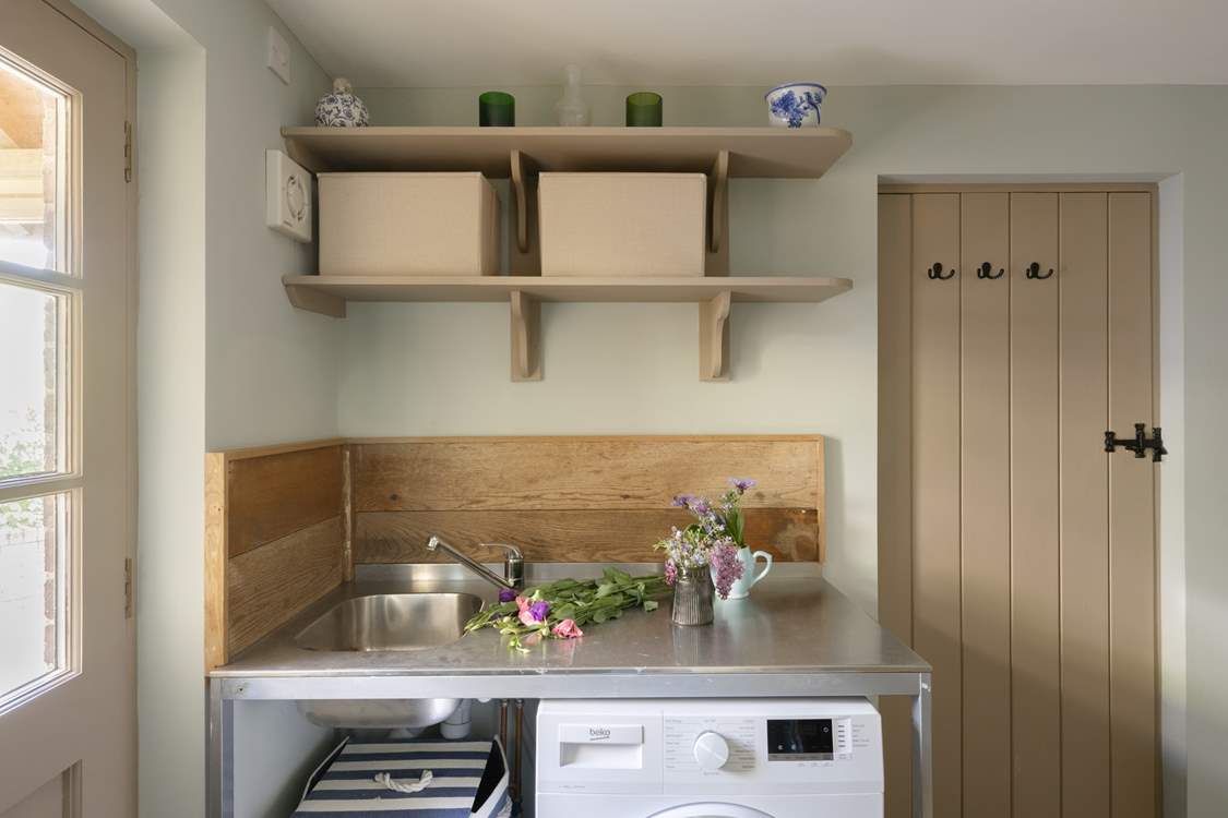 The utility is useful for laundry and drying muddy boots and wet doggies.