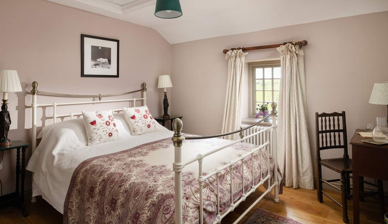 Sumptuous linens and soft furnishings grace the cottage. 