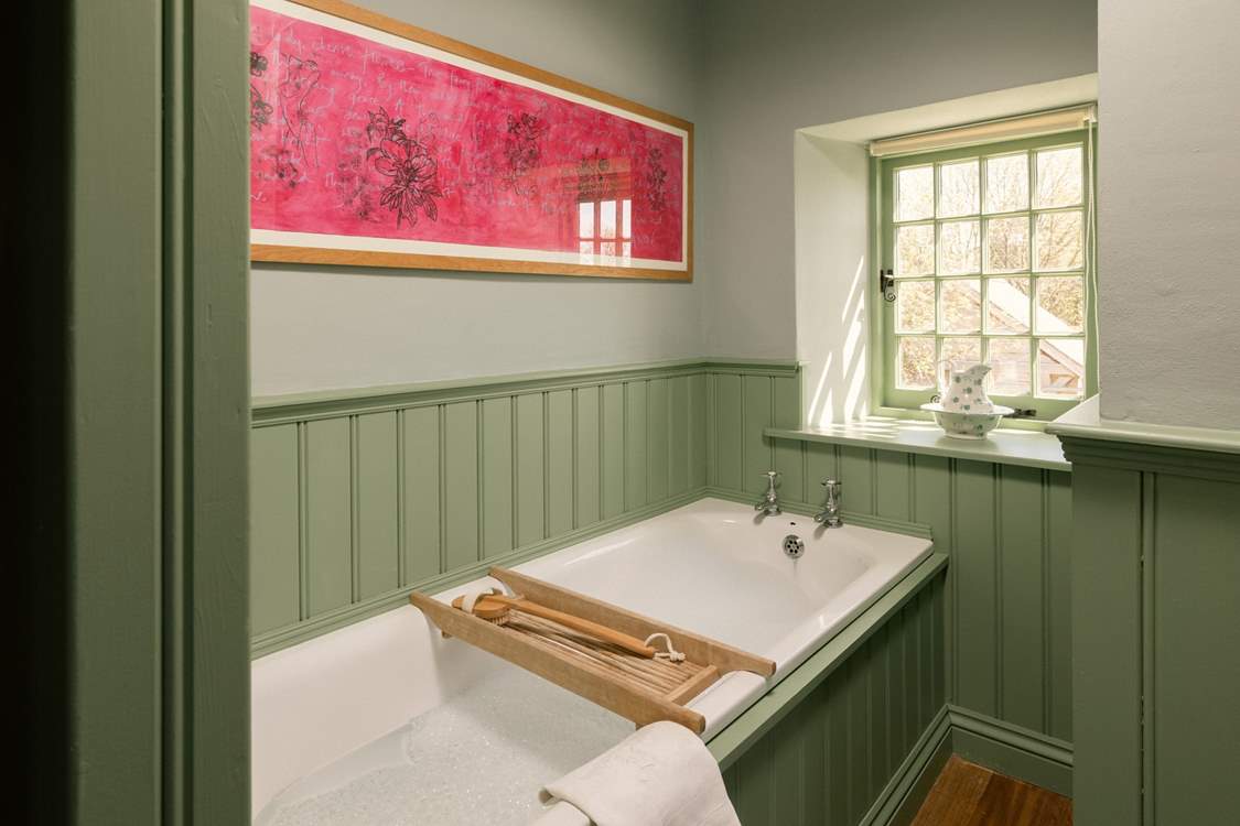 Fill the bath with bubbles and relax.