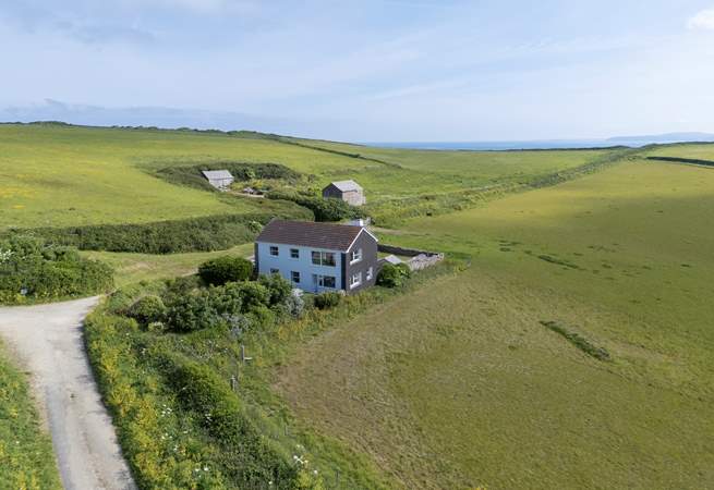 Higher Pencobben is accessed by a private lane.