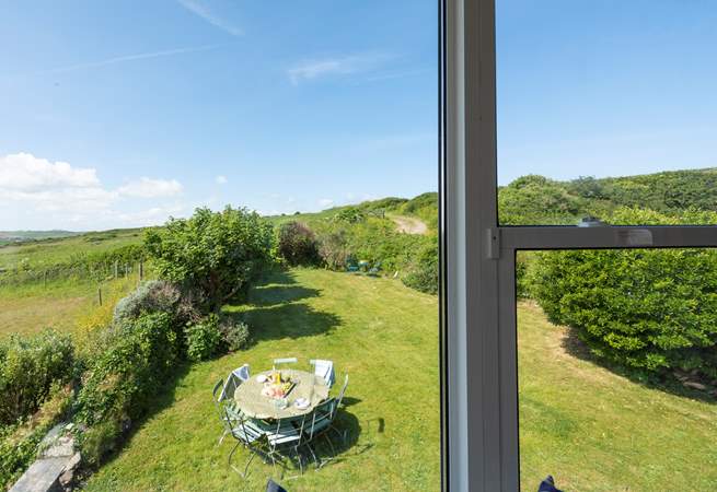 Looking down onto the back garden.