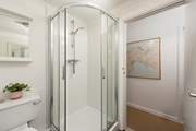 The shower-room located on the ground floor.