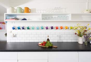 The owners' artistic interior talents shine through.