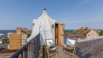 Views to the sea from the rooftop terrace.