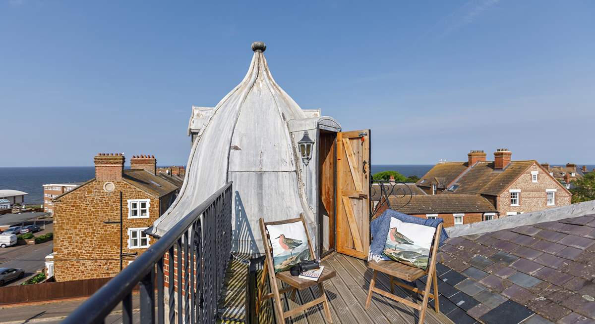 Views to the sea from the rooftop terrace.