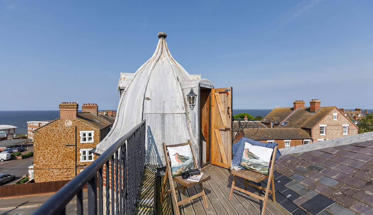 Views to the sea from the rooftop terrace.