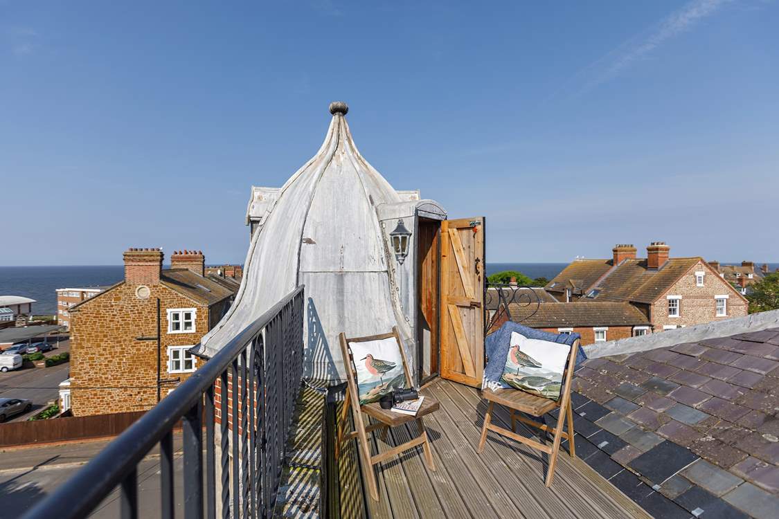 Views to the sea from the rooftop terrace.