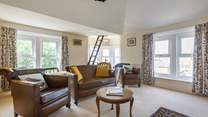 Enjoy the views from the sitting-room or climb the ladder to the rooftop and enjoy the views.