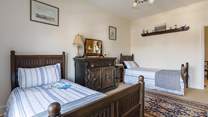 Your spacious twin bedroom.