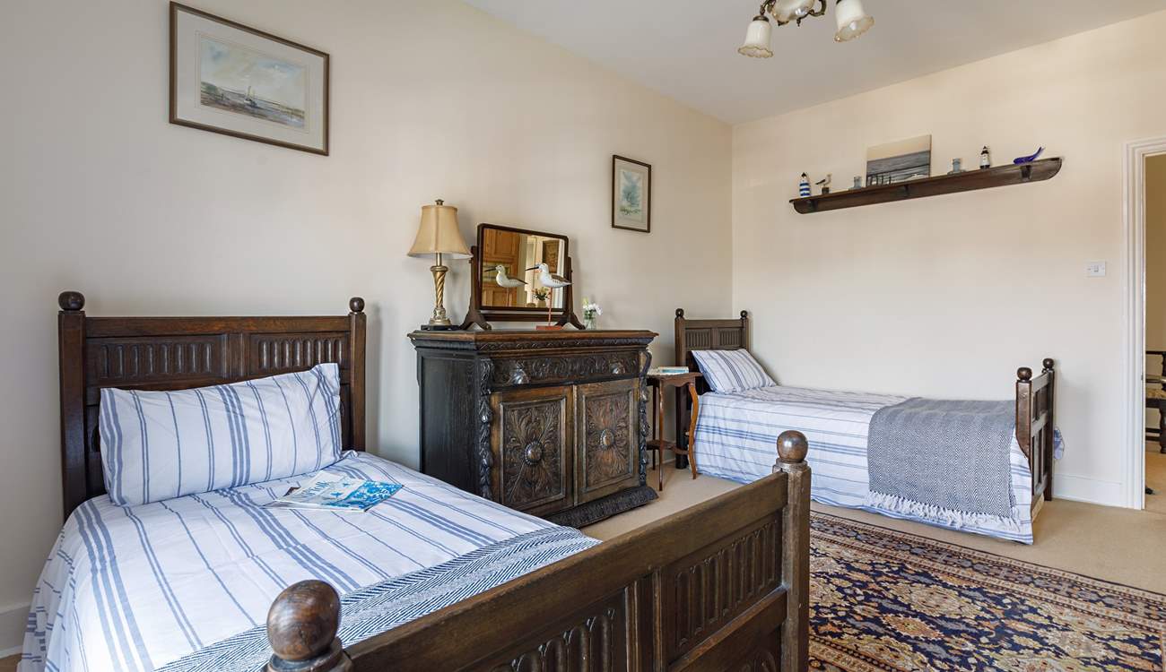 Your spacious twin bedroom.