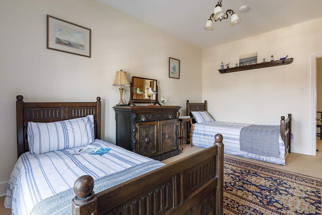 Your spacious twin bedroom.