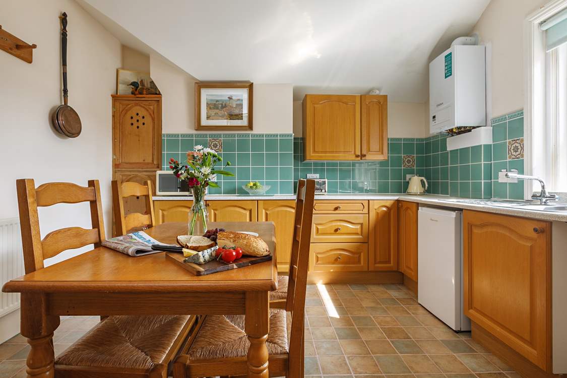 Enjoy a Mediterranean treat in the the kitchen/diner.