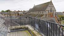 Stunning rooftop views of St Edmunds Church. Please take care when using the balcony, please supervise children at all times.