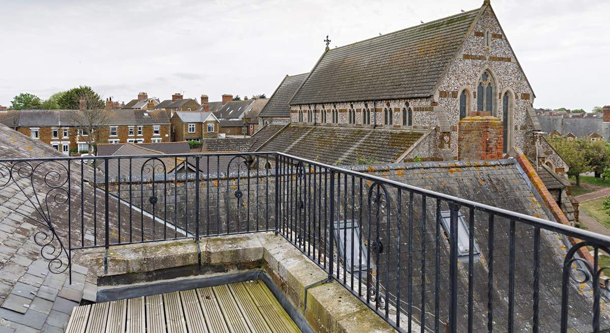 Stunning rooftop views of St Edmunds Church.