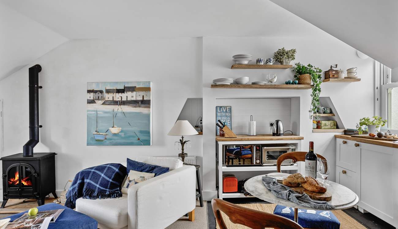 Whether you are cooking, dining or relaxing, this charming space is perfect.