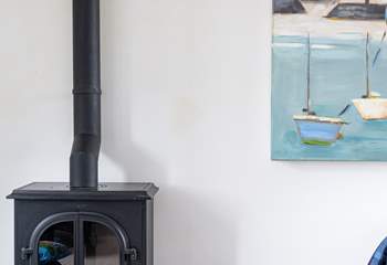 The wood-burner effect electric stove is the perfect addition for those chilly evenings snuggling in front of the TV.