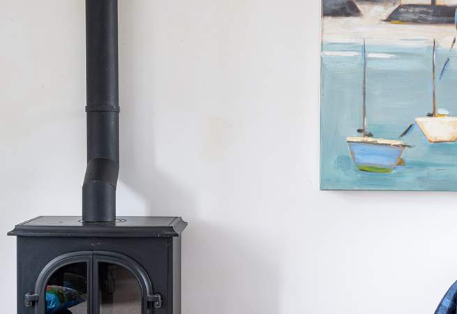 The wood-burner effect electric stove is the perfect addition for those chilly evenings snuggling in front of the TV.